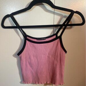 Brandy Melville Pink and Black Tank Top